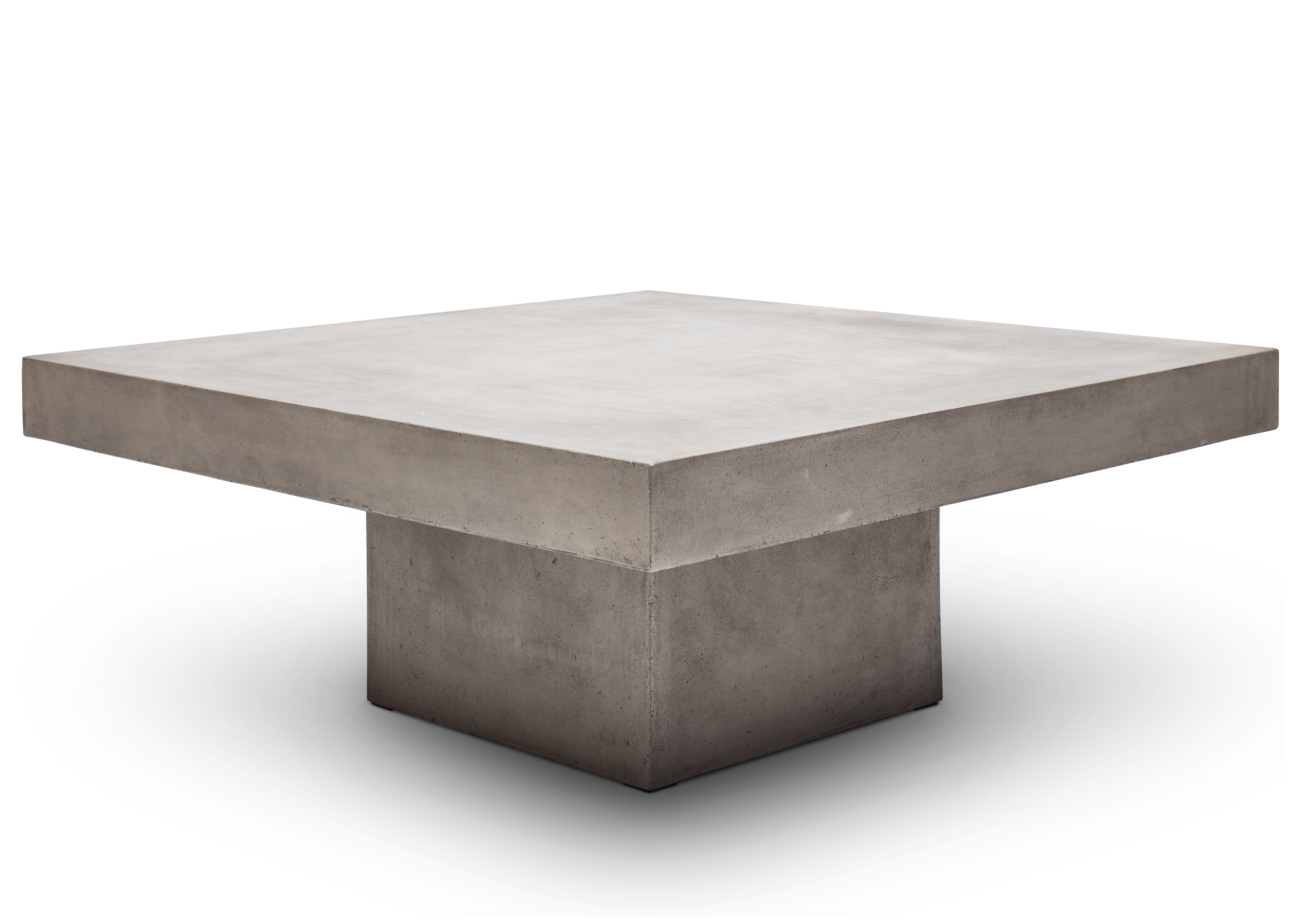 Gray Concrete Pedestal Outdoor Coffee Table / Abbott Concrete Fsc